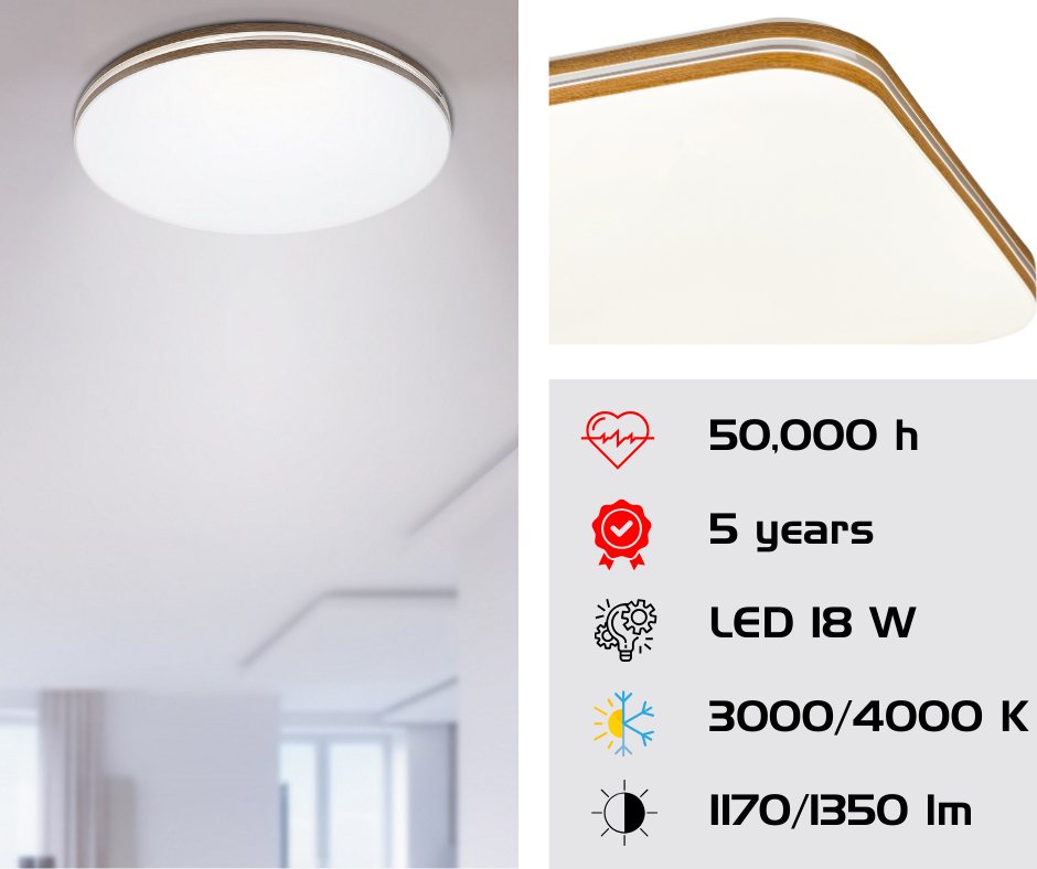 Finančně dostupné LED stropní světlo.